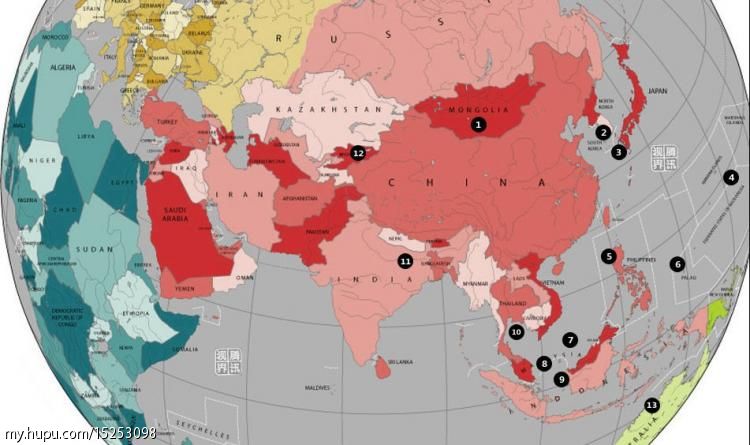 这是一张美国近年来围绕我国的"军演地图",不知道jrs看后有什么感想