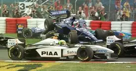 Trulli had a tough time at Prost. This 1998 Canadian GP shunt was a low point