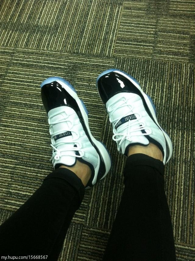 aj11 low concord gs vs aj11 湖蓝 上脚对比