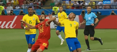 德布劳内世界波奥古斯托破门难救主,比利时2-1巴西晋级半决赛