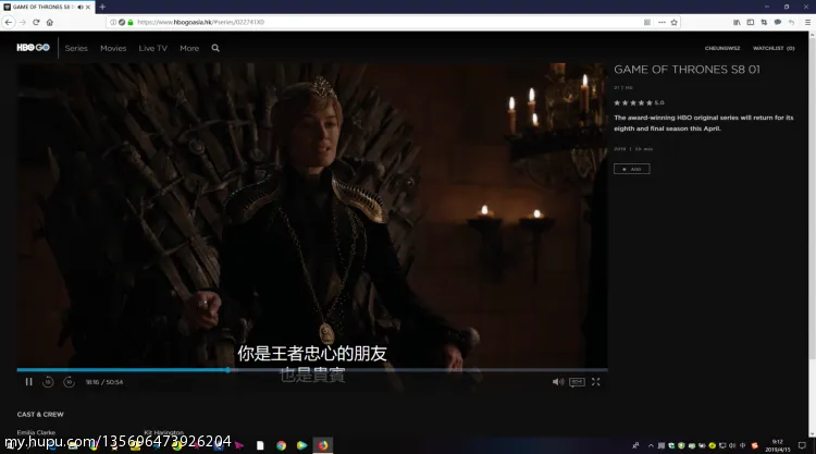 权力的游戏 最终季第一集腾讯版和hbo亚洲版时长对比 新增美版比对 影视区 虎扑社区
