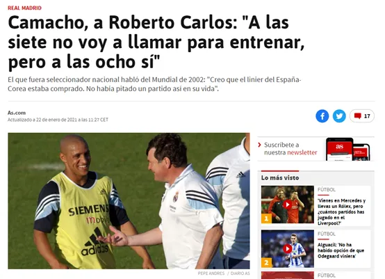 卡马乔谈02年世界杯遭韩国淘汰 我们连布置战术都不被允许 足球话题区 虎扑社区