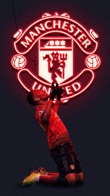 兄弟们有适合做手机壁纸的曼联队徽logo吗