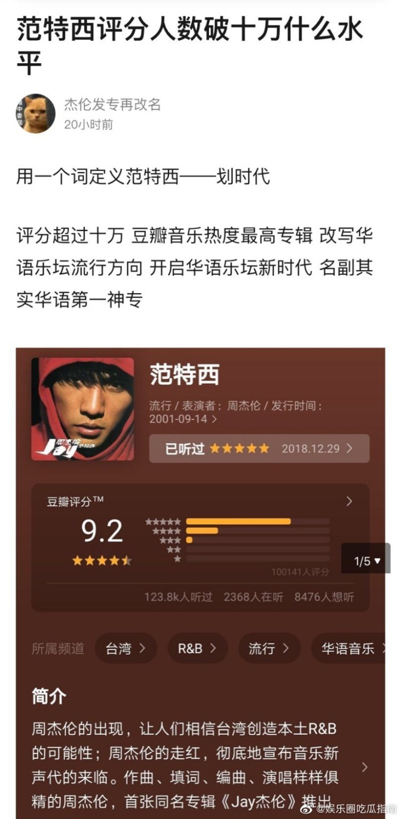 范特西 专辑的评分人数超过十万人了 如何用四个字来形容这张专辑 虎扑