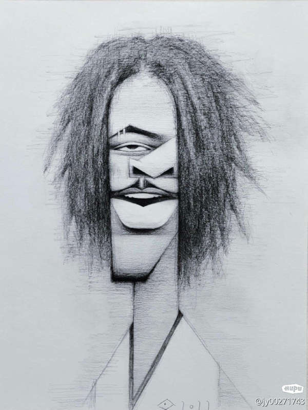 大家都别吵了,来看看球星抽象画,jr们都认识吗?