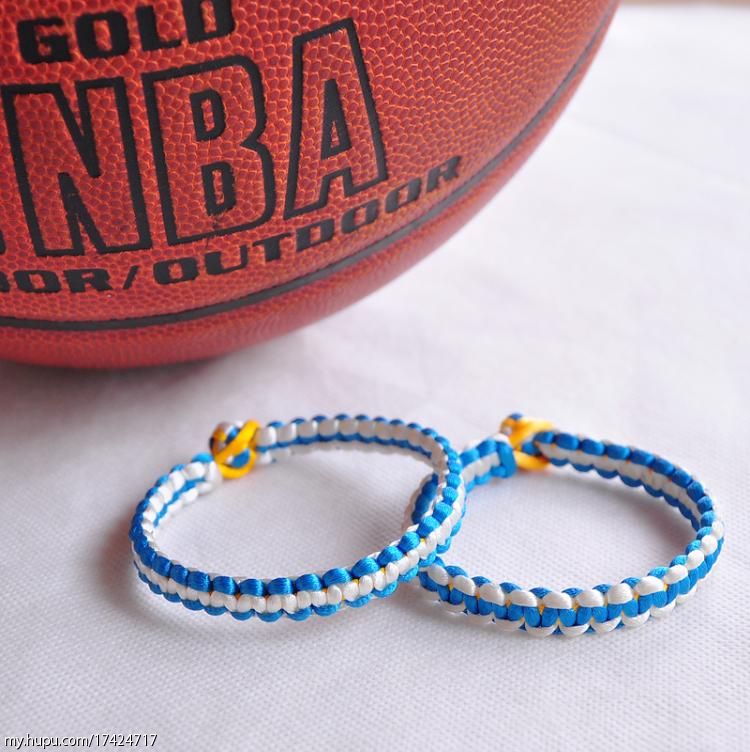 晒晒我的手工篮球腕带